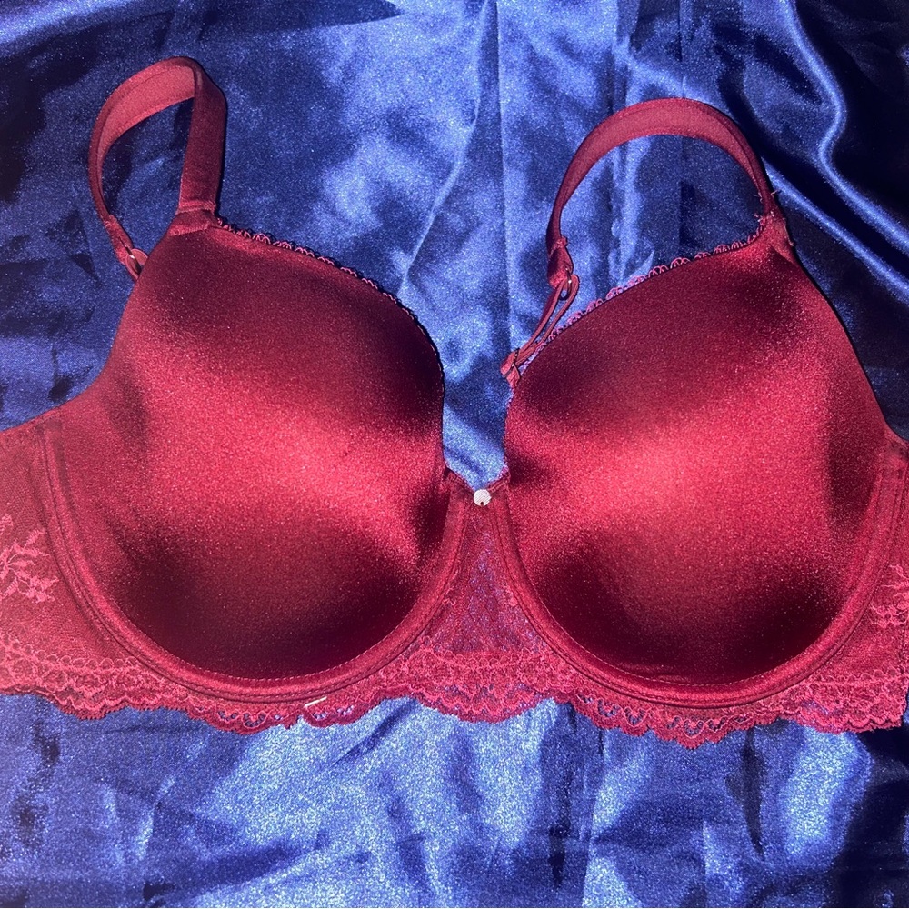 La SENZA Deep Red Lace Bra